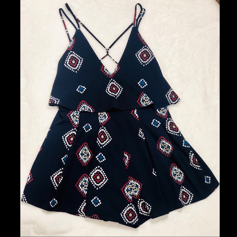 Navy blue romper size L